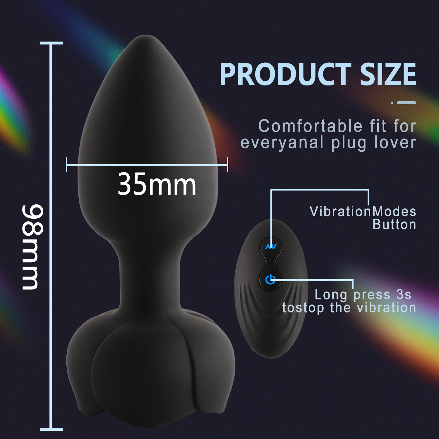 5.Black--Colorful glowing Adult Sex Toys