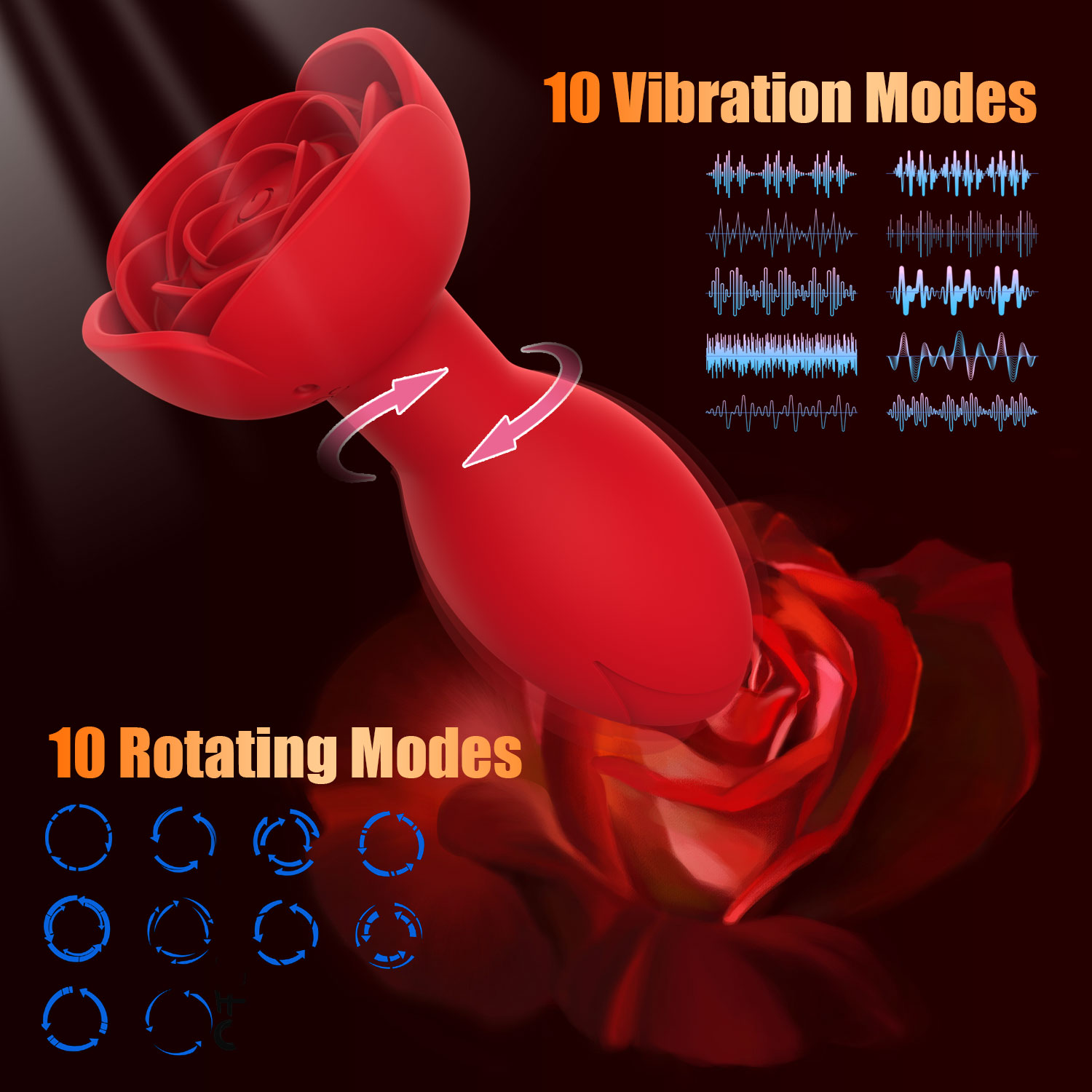5.Red-Thrusting Anal Vibrator Prostate Massager