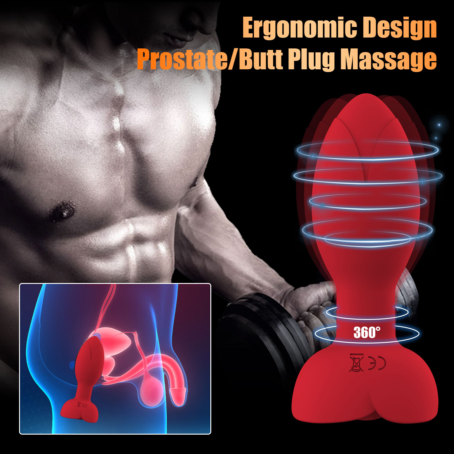6.Red-Thrusting Anal Vibrator Prostate Massager
